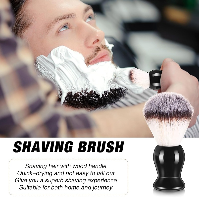 1Pcs Beard Shaving Brush, Wood - Men'S Grooming Hair ulasan dan harga