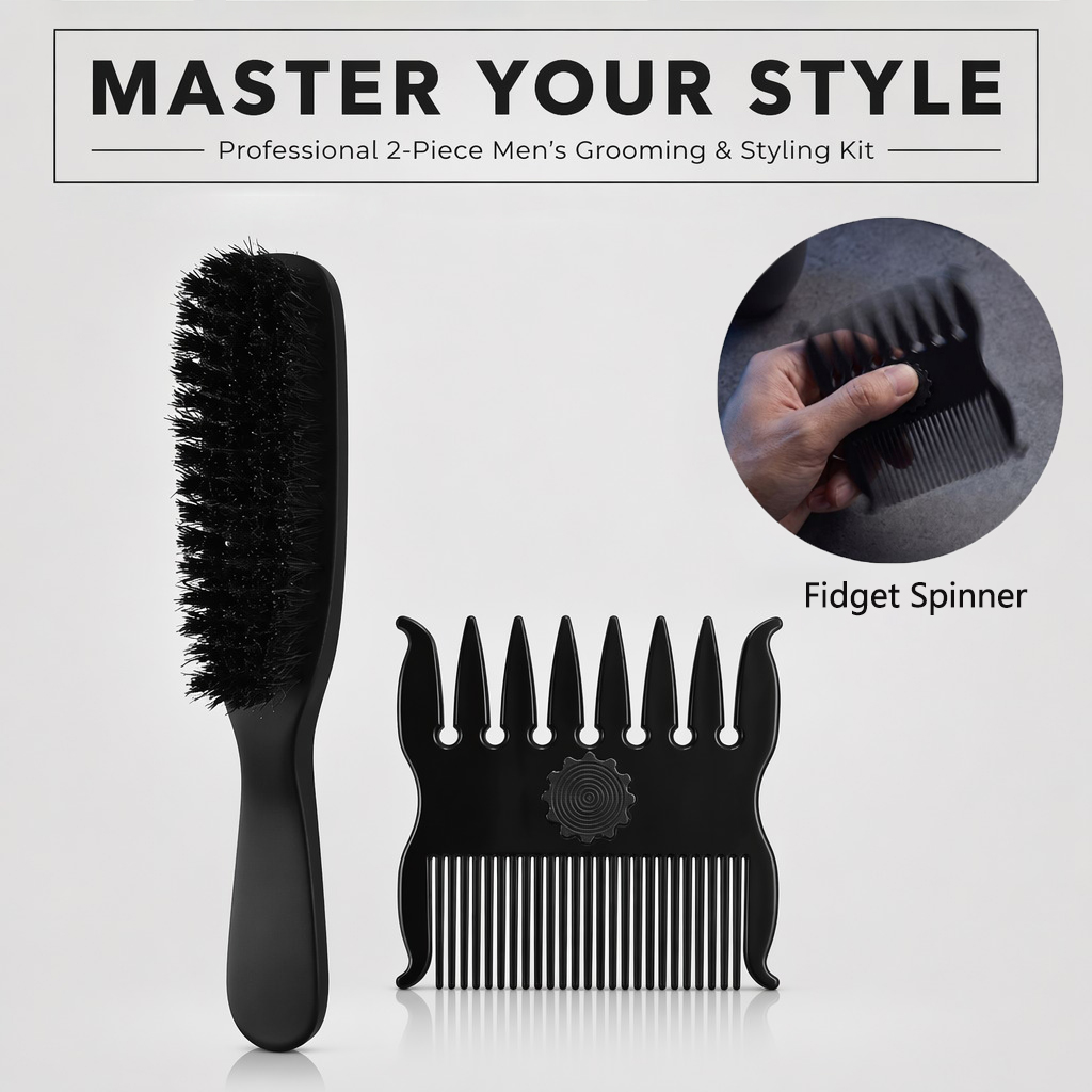 1/2Pcs Set Hairstyle Comb 360° - Men'S Grooming Hairstyles ulasan dan harga