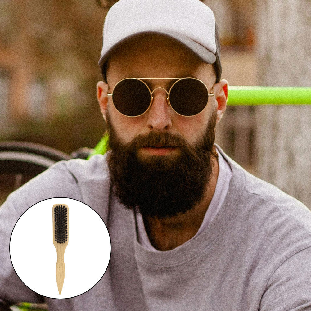 Men Small Soft Beard Brush Woo - Men'S Grooming Hair ulasan dan harga